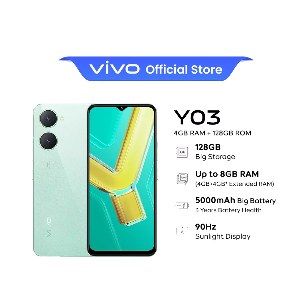 فيفو Y03 4G 4GB 128GB - أخضر جوهري فيفو Y03 4G 4GB 128GB - أخضر جوهري